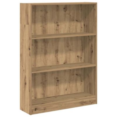 Bibliothèque, Meuble de Rangement, Étagère chêne artisanal 80x24x109 cm bois d'ingénierie