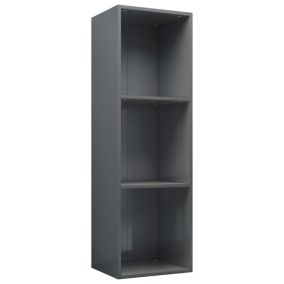 Bibliothèque/Meuble TV Gris brillant vidaXL