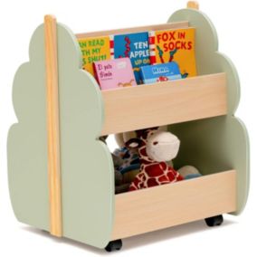 Bibliothèque pour Enfants en Forme d Arbre Adorable avec 3 Compartiments,étagère de Rangement à 2 Niveaux avec Coins Arrondis