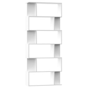 Bibliothèque/Séparateur de pièce Blanc Bois d'ingénierie vidaXL