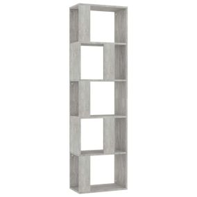 Bibliothèque/Séparateur de pièce Gris béton vidaXL
