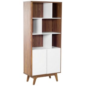 Bibliothèque scandinave en mdf blanc COLUMBUS