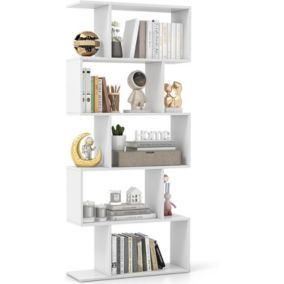 Bibliothèque Étagère 5 Niveaux 70x23,5x158CM Anti-Basculement,Meuble de Rangement pour Salon/Chambre/Bureau,Blanc