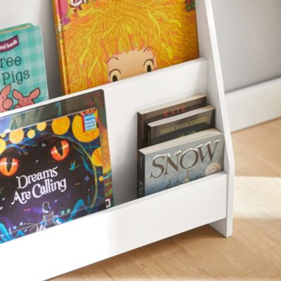 SoBuy Bibliothèque Enfants 4 Compartiments 80x30x88 Cm Gris - Étagère Rangement Jouets KMB32-HG