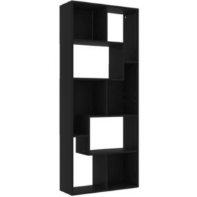 Bibliothèque VidaXL Noir 67x24x161 cm - Style Scandinave Moderne - Aspect bois