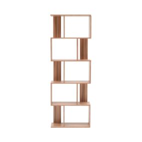 Bibliotheque Etagere 5 Etageres Bois Brun Living 172,5x60x24