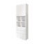 Bibliothèque semi ouverte blanche 4 portes 2 tiroirs GoodHome Atomia H. 225 x L. 75 x P. 37 cm