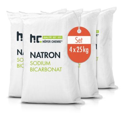 Bicarbonate De Sodium 4 x 25 Kg, Qualité Alimentaire Pour Cuisine, Ménage Et Piscine