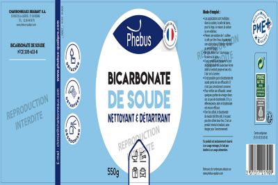 Bicarbonate de soude nettoyant et détartrant Phebus 550g