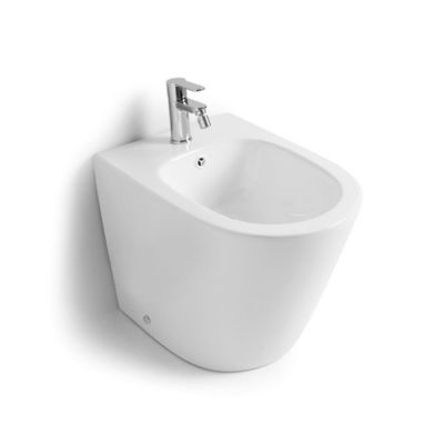 Bidet Au Sol Adossé Au Mur - Blues