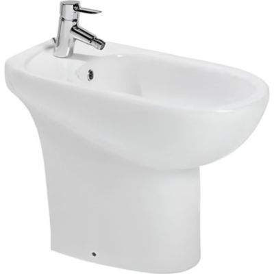 Bidet céramique traditionnelle SANINDUSA a poser au sol Proget Confort blanc