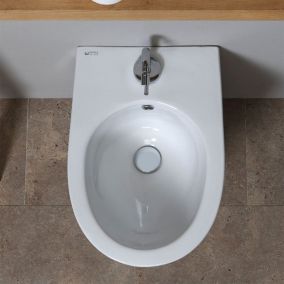 Bidet Mural En Céramique Blanche - Tuckett