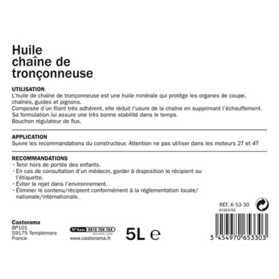 Bidon d'huile pour chaîne de tronçonneuse DIALL 5L