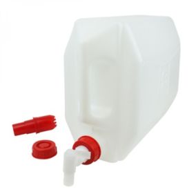 Bidon en plastique (PEHD) pour usage alimentaire avec bouchon + robinet - 20L - Linxor