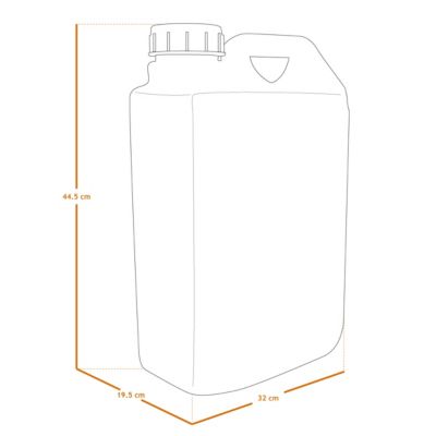Bidon, jerrican en plastique (PEHD) pour usage alimentaire avec bouchon - 20L - Linxor