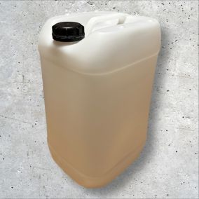 Bidon Jerrican Plastique 25 L litres Blanc Bouchon DIN 61 Liquides Alimentaires et Chimiques Ergonomique Empilable Réutilisable