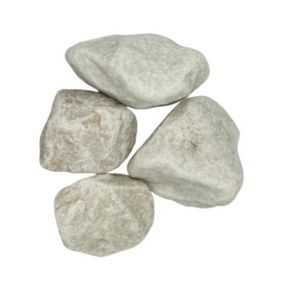 Big Bag de 0,75m3 (+/- 1000 Kg) Pierre à Gabions Blanc Pur 80/150 mm - Livraison PREMIUM