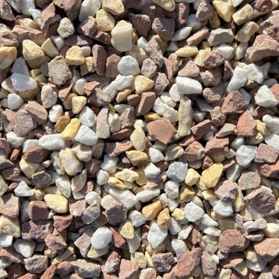 BIG BAG de +/- 1000 Kg Gravier Brisa de Pierre Naturelle Rouge, Blanche et Jaune 8/16 mm - Livraison PREMIUM