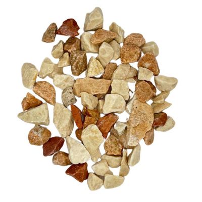 BIG BAG de +/- 1000Kg Gravier Sahara de Marbre Blanc Crème et Rose 8/16 mm - Livraison PREMIUM