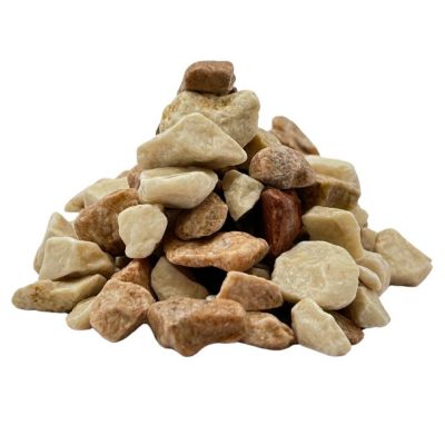 BIG BAG de +/- 1000Kg Gravier Sahara de Marbre Blanc Crème et Rose 8/16 mm - Livraison PREMIUM