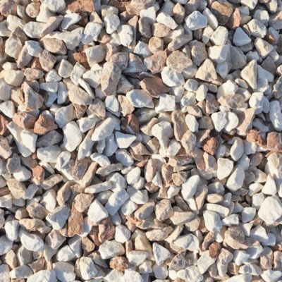 BIG BAG de +/- 1000Kg Gravier Sahara de Marbre Blanc Crème et Rose 8/16 mm - Livraison PREMIUM