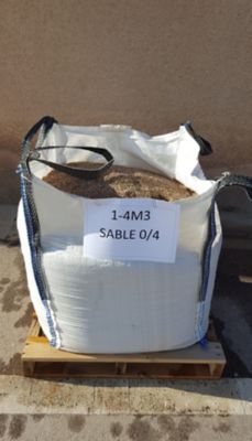 Big bag de sable roulé blanc granulo. 0/4 mm 400KG