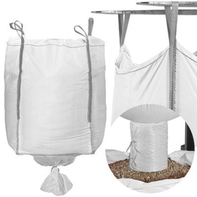 Big bag pour déchets de chantier avec entonnoir, 1000 kg, résistant, 160x90x90 cm