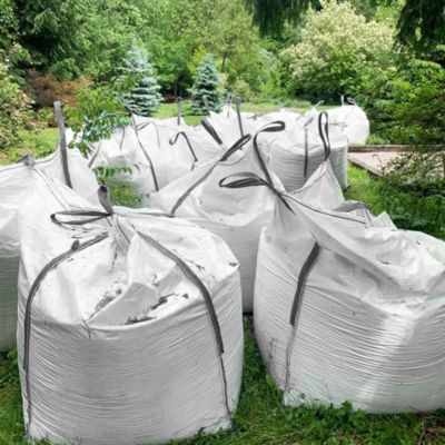 Big bag pour gravats 1000 kg, résistant, 145x90x90 cm, conteneur avec poignées