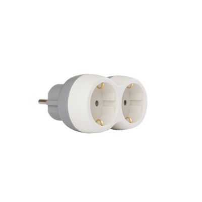 Biplite Schuko 16A Bolea - Blanc et Gris - Zenitech