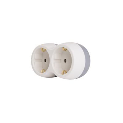 Biplite Schuko 16A Bolea - Blanc et Gris - Zenitech