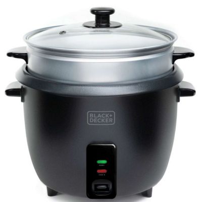 Black+decker Cuiseur a riz multifonctions 700w 1.8l couvercle verre panier amovible - bxrc1800e