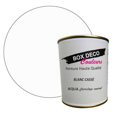 Blanc Cassé Peinture carrelage et faïence murale aspect velours-satin Aqua carrelage Blanc Casse - 750 ml