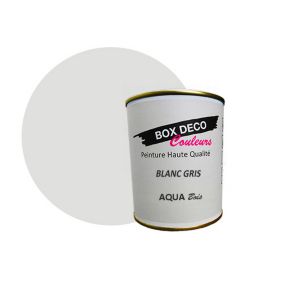 Blanc Gris Peinture bois int/ext aspect velours-satin Aqua Bois Blanc Gris - 750 ml