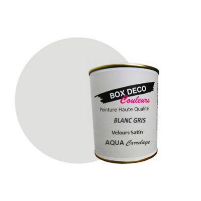 Blanc Gris Peinture carrelage et faïence murale aspect velours-satin Aqua carrelage Blanc Gris - 750 ml