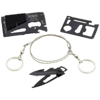 Blanko 207756 Set extérieur 4 pièces Scie de poche multifonctions noir 115 mm