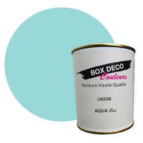 Bleu Lagon Peinture bois int/ext aspect velours-satin Aqua Bois Bleu Lagon - 750 ml