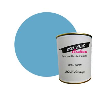 Bleu Paon Peinture carrelage et faïence murale aspect velours-satin Aqua carrelage Bleu Paon - 750 ml