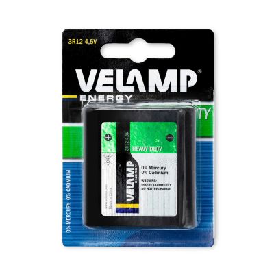 Blister de 1 pile plate type 3R12 4,5V saline