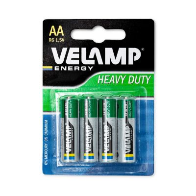 Blister de 4 piles R6 AA saline