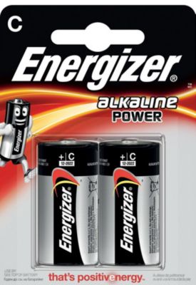 Blister ENERGIZER de 2 piles alcalines POWER LR14 (C)