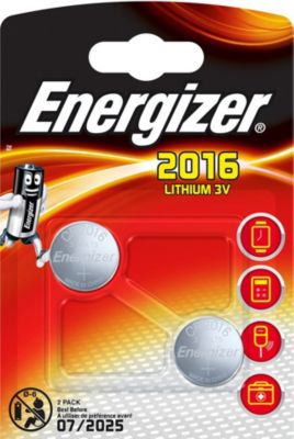 Blister ENERGIZER de 2 piles CR2016
