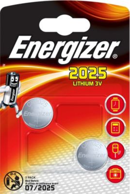 Blister ENERGIZER de 2 piles CR2025