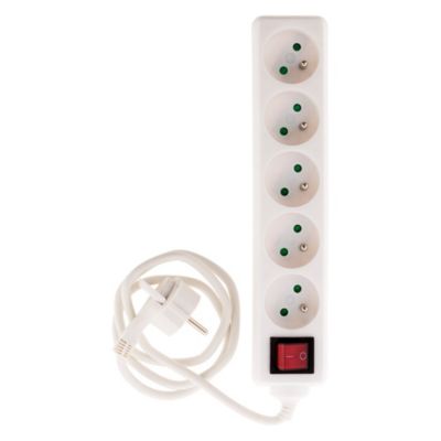 Bloc 5 prises + interrupteur 1m Zenitech