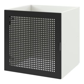 Bloc avec porte en métal pour étagère cube GoodHome Mixxit noir
