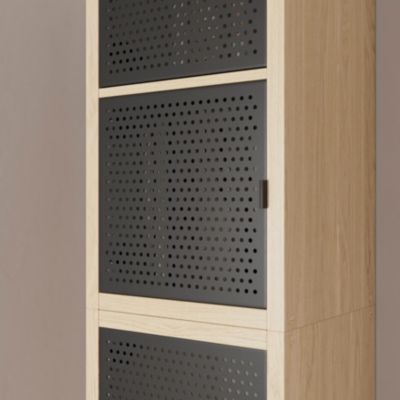 Bloc avec porte en métal pour étagère cube GoodHome Mixxit noir