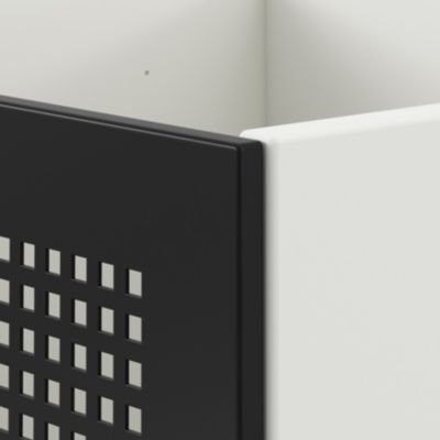 Bloc avec porte en métal pour étagère cube GoodHome Mixxit noir