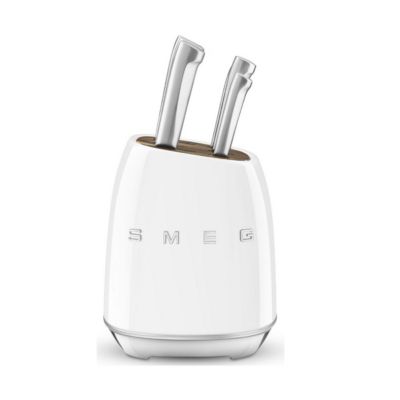 Bloc de 6 couteaux blanc Smeg KBSF02WH