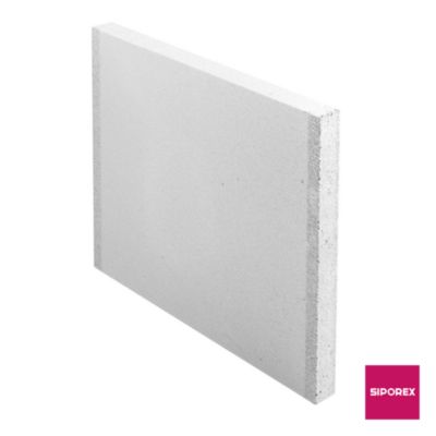 Bloc de béton cellulaire Siporex 62,5 x 50 x ép. 5 cm lisse