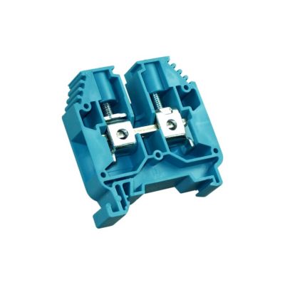 Bloc De Jonction 16mm² - Borne Er16 Bleue - 85a Max - Connexion à Vis Section Max 25mm² - Montage Sur Rail Din