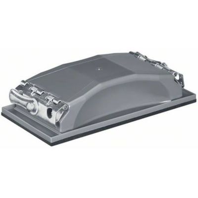 Bloc de ponçage manuel en plastique avec dispositif de serrage intégré, 160 x 85 mm